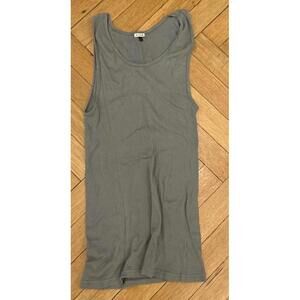 Wythe Men's Ribbed Green Tank Top